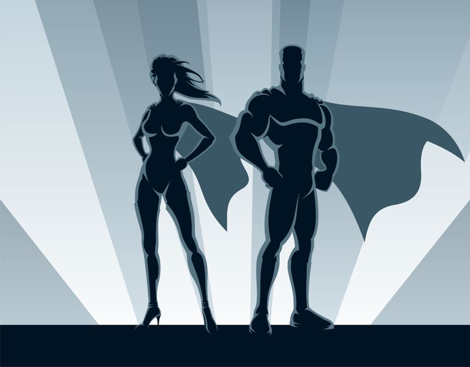 Superheroes stylized graphic